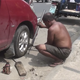 Illustration for article titled Here's An Incredibly Sketchy Way To Fix A Flat When You Don't Have The Right Equipment
